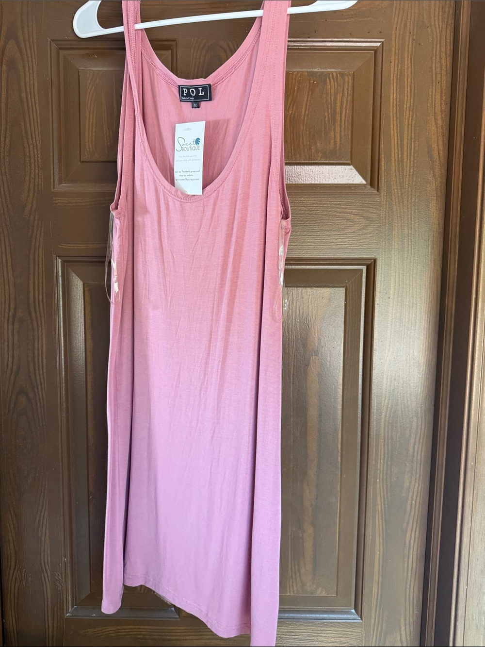 POL Soft Rose Sleeveless Tank Dress